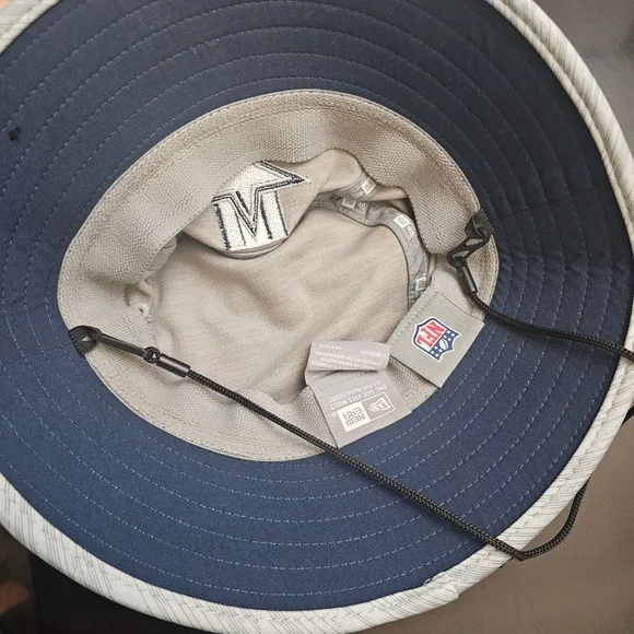 NEW ERA DALLAS COWBOYS GREY GAME MENS BUCKET HAT, SIZE OSFM - Picture 4 of 4